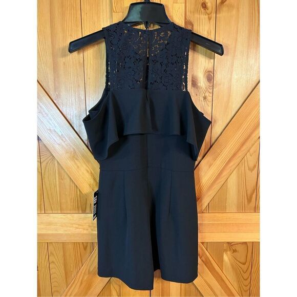 Express Size 6P Women’s Romper Off Shoulder Black Lace Shorts nwt (4969) - Picture 5 of 7